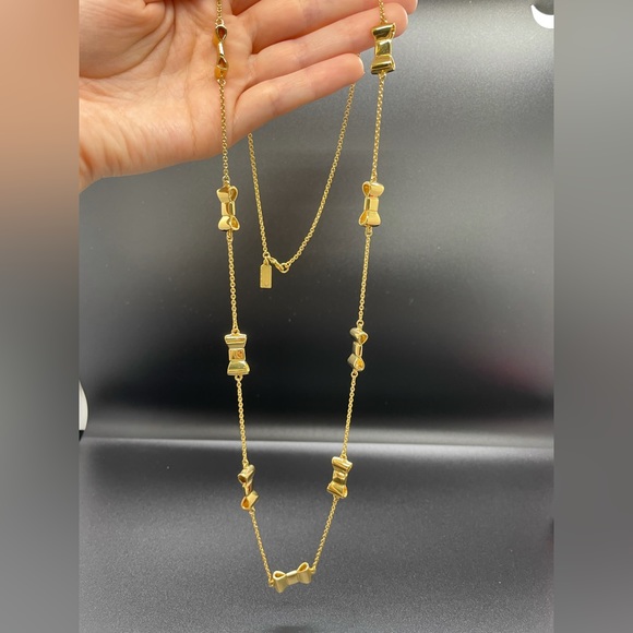Kate Spade Necklace ✨ Gold Bows - Picture 3 of 4